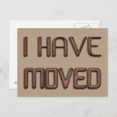 Carte Postale Faire-part J'Ai Déménagé Nouvelle Adresse Funky Stone Bricks  (Devant / Derrière)