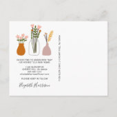 Carte Postale Faire-part J'ai déménagé Plantes Boho Déménagement (Dos)