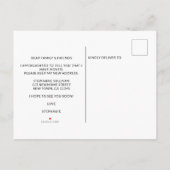 Carte Postale Faire-part J'ai déplacé le Fleur sauvage d'aquarelle Moving (Dos)