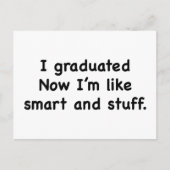 Carte Postale Faire-part J'Ai Été Diplômé. Maintenant, je suis comme intell (Devant)