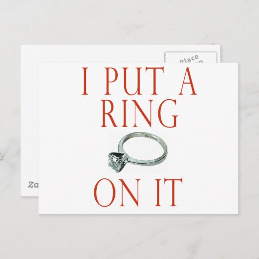 Carte Postale Faire-part J'ai mis une bague sur le Fiançailles Groom (Devant / Derrière)