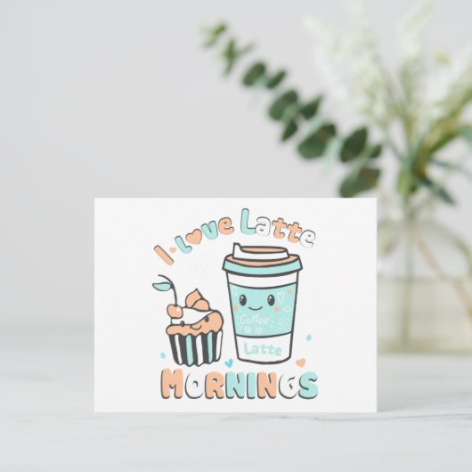 Carte Postale Faire-part J'Aime Les Derniers Matins (Debout devant)