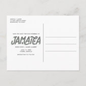 Carte Postale Faire-part Jamaica Beach Wedding Sauvez la date (Dos)