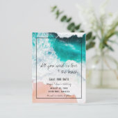 Carte Postale Faire-part Jamaica Beach Wedding Sauvez la date (Debout devant)