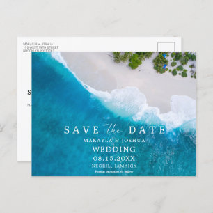 Carte Postale Faire-part Jamaïque Beach Destination Wedding