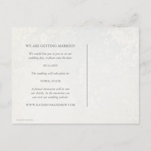 Carte Postale Faire-part Japon Seigaiha Vagues Enregistrer La Date Photogra (Dos)