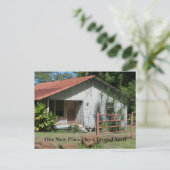 Carte Postale Faire-part Jardin clôturé drôle Changement d'adresse (Debout devant)