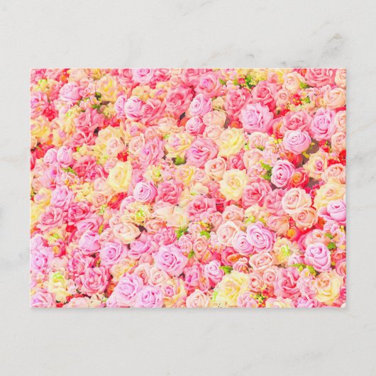 Carte Postale Faire-part Jardin de roses (Devant)
