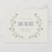 Carte Postale Faire-part Jardin élégant Fleurs mariage rustique save the da (Devant)