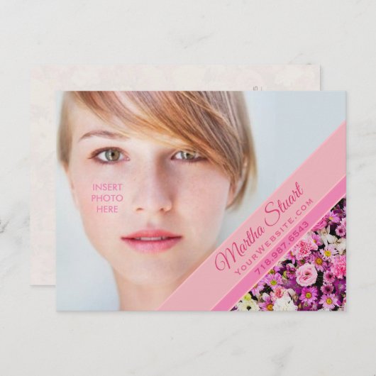 Carte Postale Faire-part Jardin Français - (Devant / Derrière)