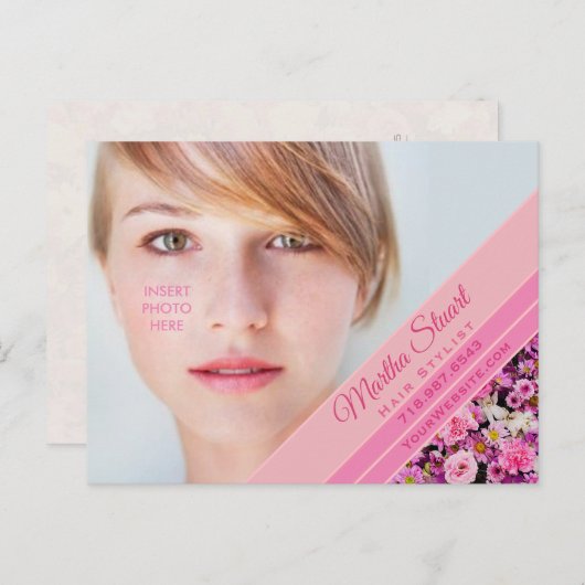 Carte Postale Faire-part Jardin français - (Devant / Derrière)