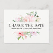 Carte Postale Faire-part Jardin sauvage | MARIAGE Fleurs roses CHANGER LA D (Devant)