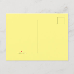 Carte Postale Faire-part Jaune clair #FFF888, Marzipan