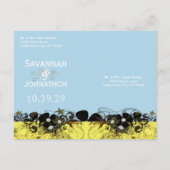 Carte Postale Faire-part Jaune et violet Enregistrer la date avec VOTRE pho (Dos)