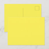 Carte Postale Faire-part Jaune #FFF555, Doré (Devant / Derrière)