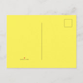 Carte Postale Faire-part Jaune #FFF555, Doré (Dos)