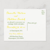 Carte Postale Faire-part Jaune Juste Marié Citron Vert Mariage Agrumes (Dos)