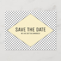 Jaune Pois modernes sauvez la date