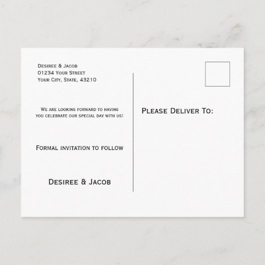 Carte Postale Faire-part Jaune rustique Tournesol Soleil Noir Enregistrer L (Dos)