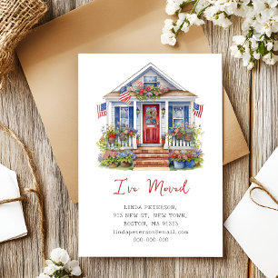 Carte Postale Faire-part Je déménage   4 juillet Nouvelle Maison
