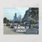 Carte Postale Faire-part Je déménage à Chicago Vos mots et photo (Devant)