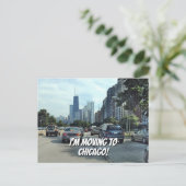 Carte Postale Faire-part Je déménage à Chicago Vos mots et photo (Debout devant)