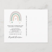 Carte Postale Faire-part Je Déménage Boho Rainbow Sauge en Mouvement (Dos)