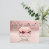 Carte Postale Faire-part Je déménage, fleur de lotus paillettes  Nouvelle a (Debout devant)