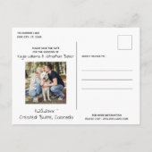 Carte Postale Faire-part Je l'ai aimée en premier - Mariage de chien modern (Dos)