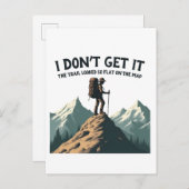 Carte Postale Faire-part Je ne comprends pas, le sentier avait l'air si pla (Devant / Derrière)