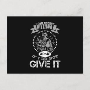 Carte Postale Faire-part Je ne peux pas attendre de loyauté de l'armée