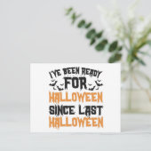 Carte Postale Faire-part Je suis prêt pour Halloween depuis dernier Hallowe (Debout devant)