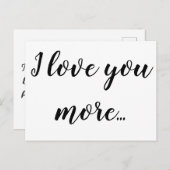 Carte Postale Faire-part Je t'aime plus (Devant / Derrière)