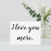 Carte Postale Faire-part Je t'aime plus (Debout devant)