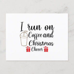 Carte Postale Faire-part Je tourne à la café et à la joie de Noël