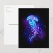 Carte Postale Faire-part Jellyfish éclatante couleur (Devant / Derrière)