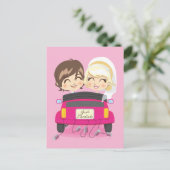 Carte Postale Faire-part Jeune couple marié (Debout devant)