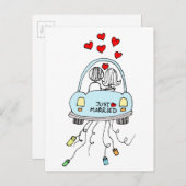 Carte Postale Faire-part Jeunes Mariés (Devant / Derrière)