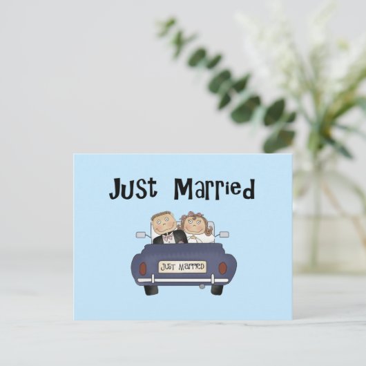 Carte Postale Faire-part Jeunes Mariés (Debout devant)