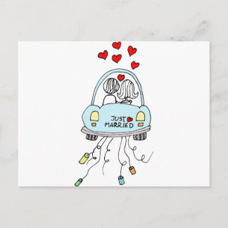Carte Postale Faire-part Jeunes Mariés