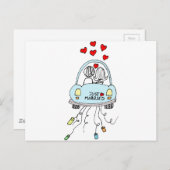 Carte Postale Faire-part Jeunes Mariés (Devant / Derrière)