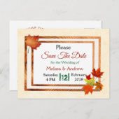 Carte Postale Faire-part Joli automne automne automne part mariage Enregist (Devant / Derrière)