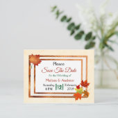 Carte Postale Faire-part Joli automne automne automne part mariage Enregist (Debout devant)