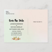 Carte Postale Faire-part Joli Bouquet Aquarelle Florale  Save The Date (Dos)