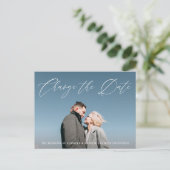 Carte Postale Faire-part Joli changement de date de photo de script (Debout devant)