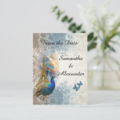 Carte Postale Faire-part Joli collage romantique Paris enregistrer la date (Debout devant)