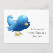 Carte Postale Faire-part Joli Oiseau Nouveau Nid (Devant)