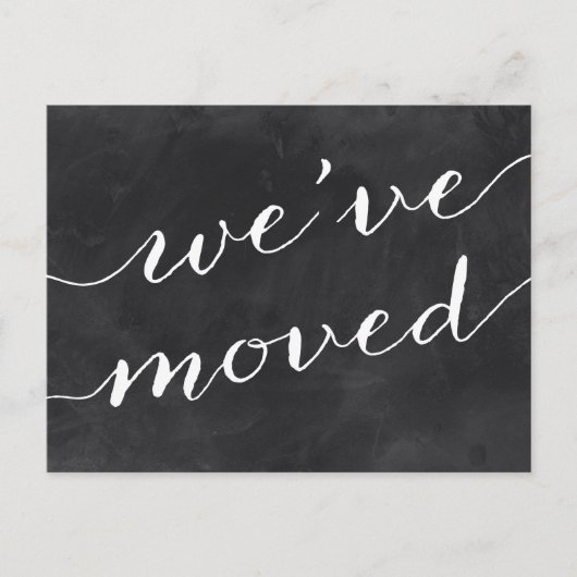 Carte Postale Faire-part Jolie calligraphie | Changement d'adresse (Devant)