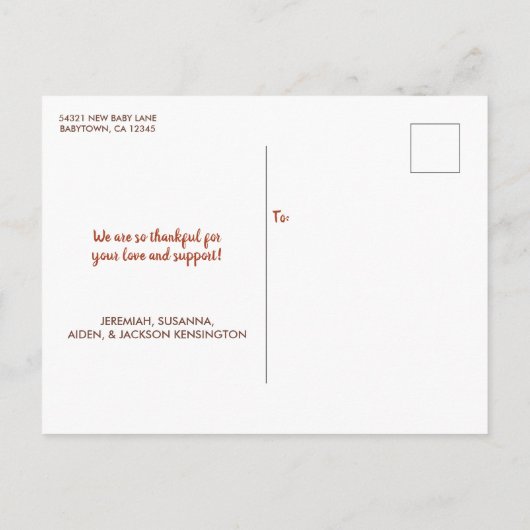 Carte Postale Faire-part Jolie Halloween Automne Automne Bébé Naissance Pho (Dos)