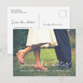 Carte Postale Faire-part Jolie photo de sauvegarde de date (Devant / Derrière)